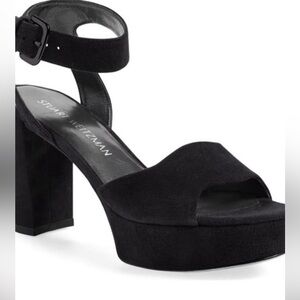 Stuart Weitzman black RealDeal high-heel platform sandals
